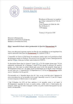 Immeuble de haute valeur patrimoniale sis Quai des Poissonsceaux 26.